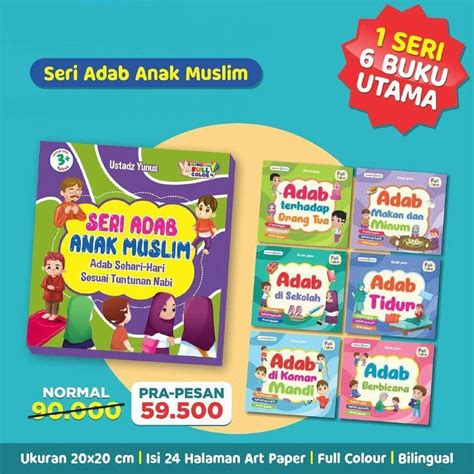 Jual Buku Cerita Anak Bergambar Paket Seri Adab Anak Muslim Lingkar