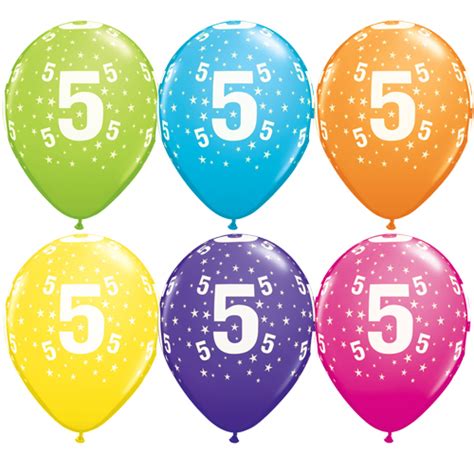 10 Treated 5th Birthday 11″ Helium Filled Balloons London Helium Balloons