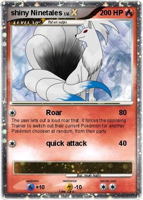 It is said to live 1,000 years, and each of its tails is loaded with supernatural powers. Pokémon shiny Ninetales 2 2 - Roar - My Pokemon Card