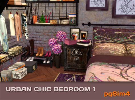 Urban Chic Dormitorio 1 Sims 4 Custom Content