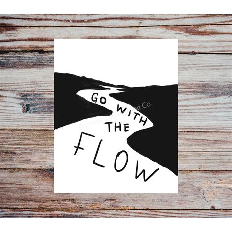 Go With The Flow Digital Download 8 X 10 Print Mental Etsy