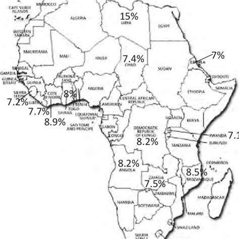 map of african countries with top economic growth gdp growth download scientific diagram