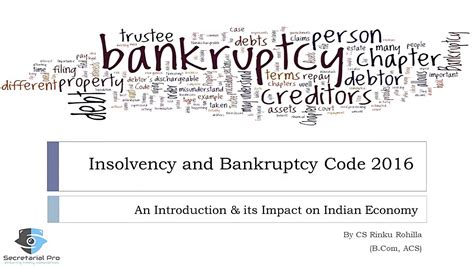 Insolvency And Bankruptcy Code 2016 Ibc An Introduction And Its