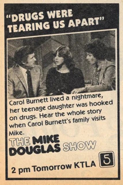 1979 Ktla Tv Ad ~ Carol Burnett And Daughter Carrie On The Mike Douglas