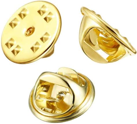 Pin Backs Lapel Pin Backs 60pcs Brass Metal Pin Backings