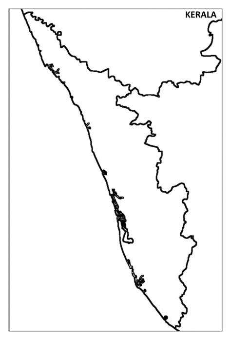 Find district map of kerala. Kerala Outline Map - Infoandopinion
