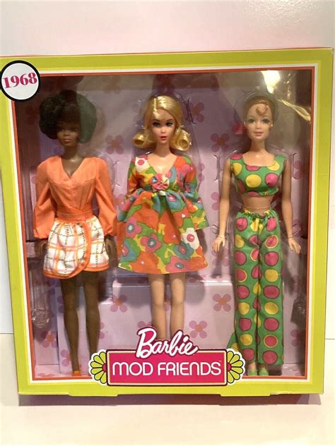 barbie mod doll friends 1968 reproduction set with repro stacy and christie nrfb ebay