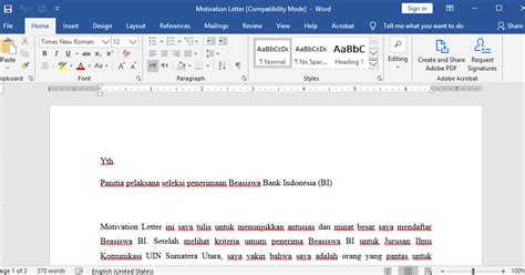 Detail Contoh Motivation Letter Untuk Beasiswa Koleksi Nomer