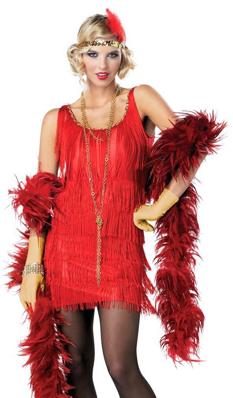 1920s Gatsby Flapper Dress Red Fancy Costume Sequin Headband Med