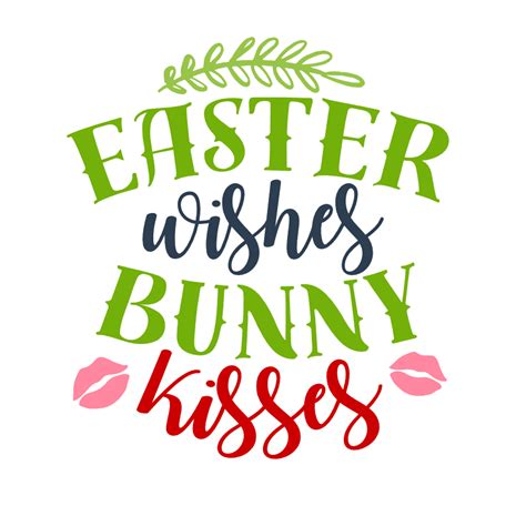 Easter Wishes Bunny Kisses Free Svg File Svg Heart