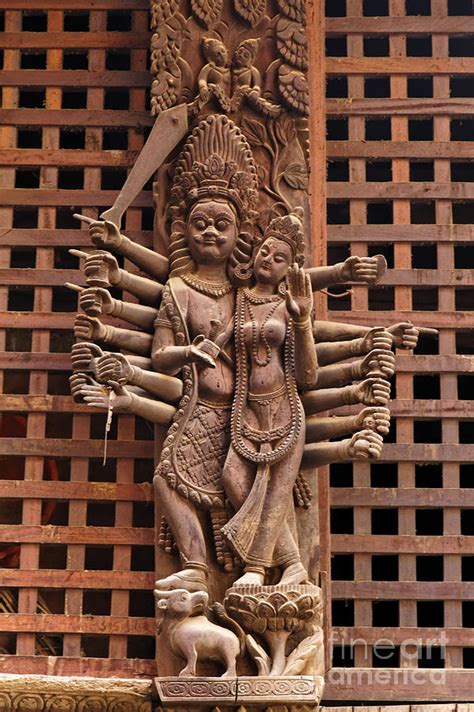 Wooden Carvings On A Temple In Durbar Square In Patan Nepal Photograph