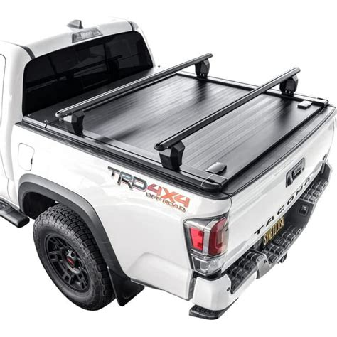 Syneticusa Retractable Hard Tonneau Cover With Cross Bars Fits 2016