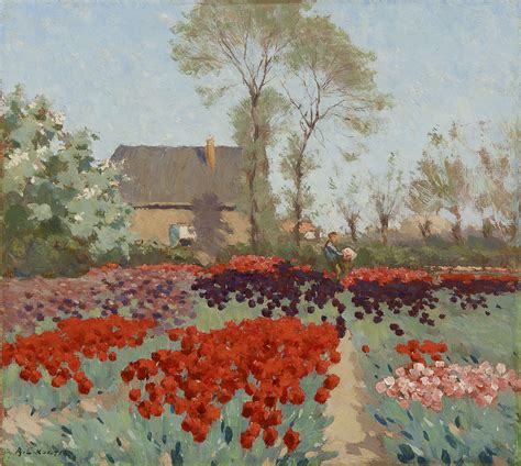 Anton Koster Paintings For Sale Darwin Tulips In The Spring