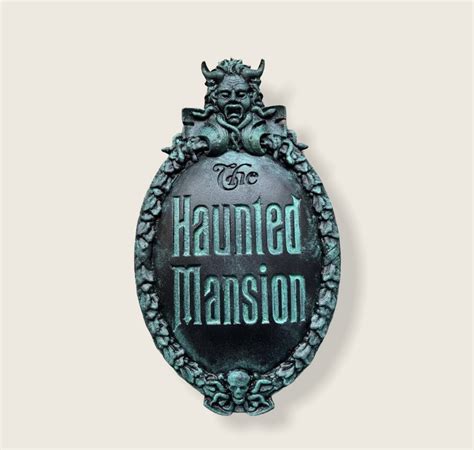 Disney Haunted Mansion Entrance Plaque Walt Disney World Disneyland