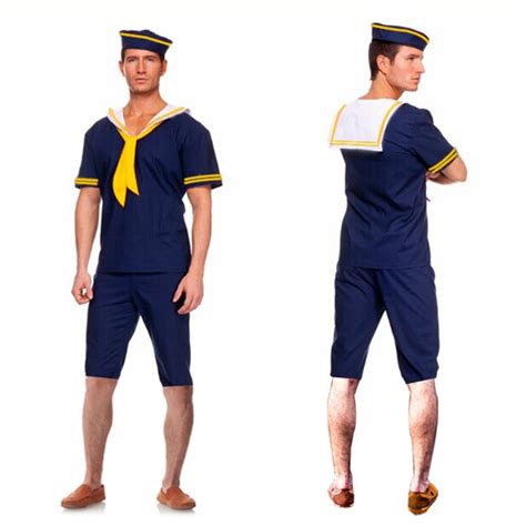 Navy Costume Men Sailor Costume Worker Uniform Hot Sale Halloween