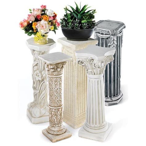 Plaster Pedestals Great For Lots Of Uses Plant Andor Flower