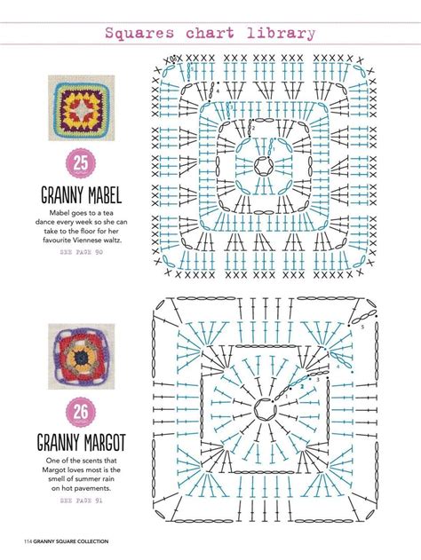 Granny Square Diagram In Granny Square Crochet Pattern Crochet