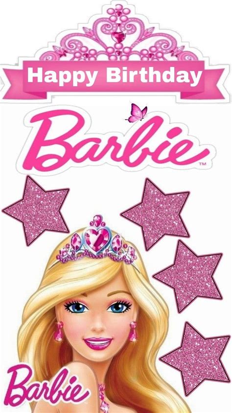 BARBIE CAKE TOPPER PRINTABLE Barbie Doll Birthday Cake Barbie