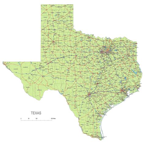 Texas Road Map Pdf United States Map