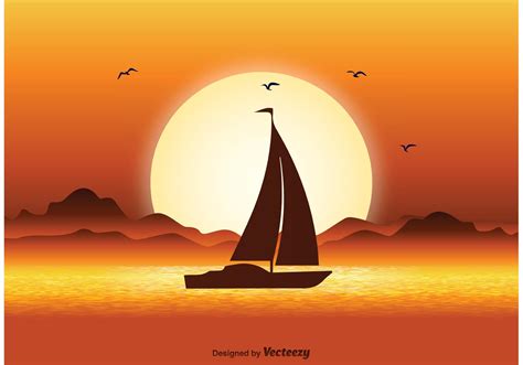 Sunset Illustration Download Free Vectors Clipart