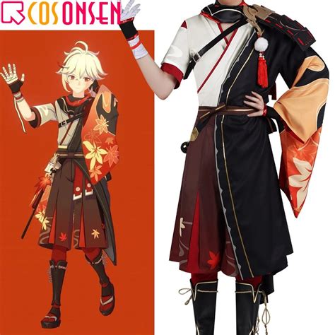 Genshin Impact Cosplay Costume Kaedehara Kazuha Cosplay Anime Fashion