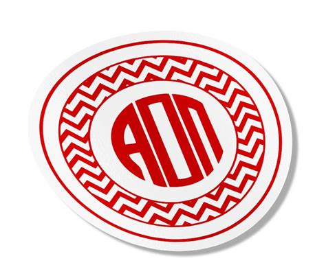 Alpha Omicron Pi Sorority Monogram Bumper Sticker Sale 395 Greek Gear