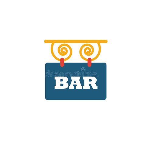 Bar Sign Icon Flat Creative Element From Bar And Restaurant Icons