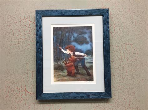 Wookie And The Chew By James Hance Custom Framed In Blue Bella ‘jelly