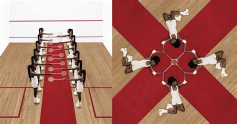 Geometric Photo Series Inside A Squash Court Was Shot With A Drone