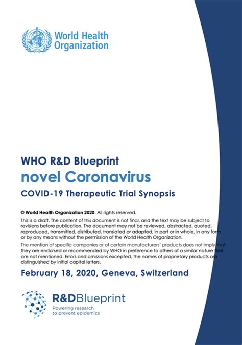 We'll ask some questions to determine when you. COVID-19 Therapeutic Trial Synopsis