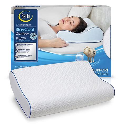 The firm side features our cool twist™ gel memory foam for firm yet contouring comfort. Serta Stay Cool Gel Memory Foam Contour Pillow