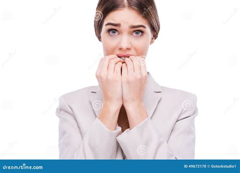 A Little Bit Nervous About This Business Stock Photo Image Of