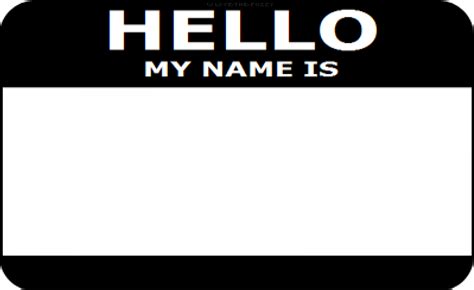 Download My Is Clip Art Hello My Name Is Stickers Black Png Image With No Background