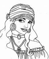 Gypsy Sketch Coloring Scarlett Royal Drawing Soup sketch template