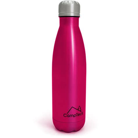 500ml Pink Insulated Stainless Steel Water Bottle Thermal Flask Sports