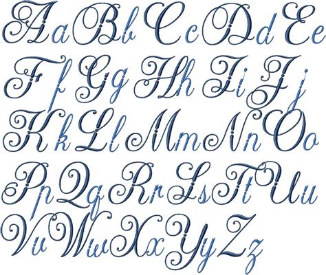 DIPLOMAT FONT MACHINE EMBROIDERY FONT Cursive Fonts Alphabet