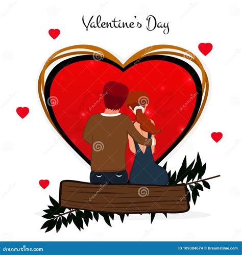 Valentine S Day Cute Couple Love Day Couple With Heart Stock Vector