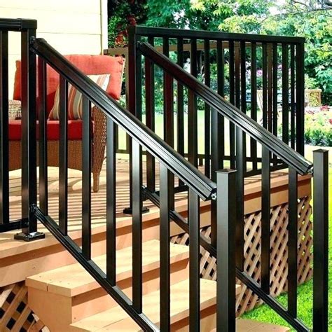 An iron railing is a fence made of iron. Stair Railing Kits Interior Outdoor Modern Exterior Home ...