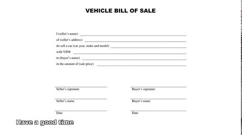 In the old days, there used to be a bill of sale on the back of the registration certificate itself, so you and the buyer just filled it out, he kept the document buyers must retain the original copy of the bill of sale in order for the car to be legally registered. bill of sale car - YouTube