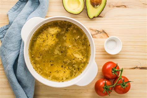 Mexican Chicken Soup With Avocado Tomatoes And Cilantro