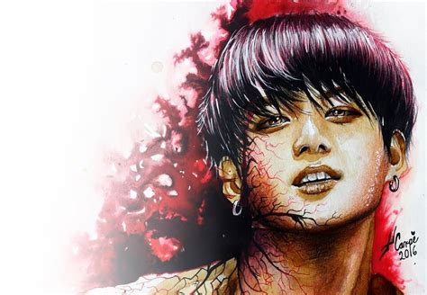 Jungkook Bts Speed Painting Made With Coffee And Chinese Ink By Jj