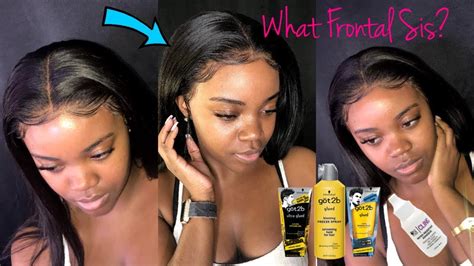 how to install a lace frontal wig secrets revealed using cling lace glue youtube