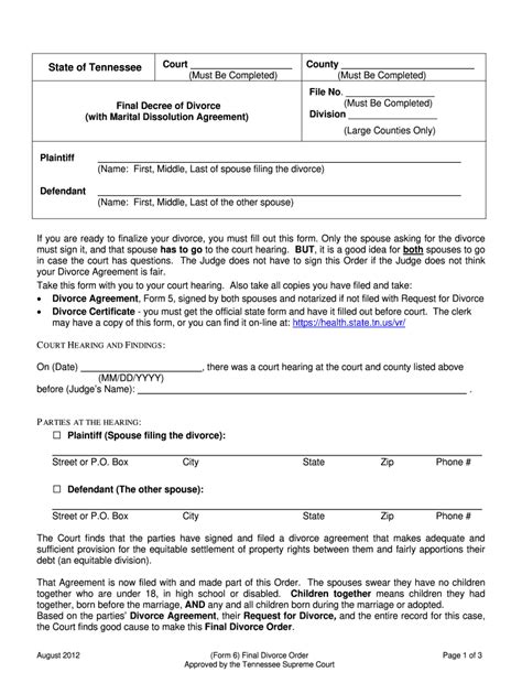 What Does A Divorce Decree Look Like Fill Out And Sign Printable Pdf