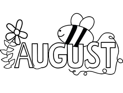 Adorable August Coloring Page Free Printable Coloring Pages For Kids