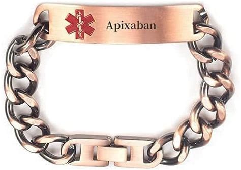Wollet Pure Copper Medical Alert Bracelet For Men Copper Chain