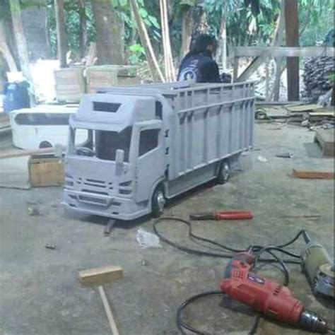 miniatur truk kayu skala besar shopee indonesia