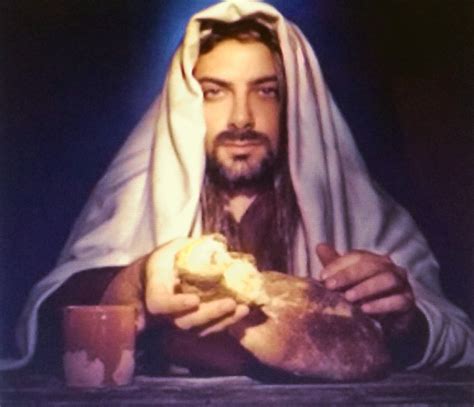 Man Breaking Bread With Wine Passover Bread Of Life Jesus Art Jesus