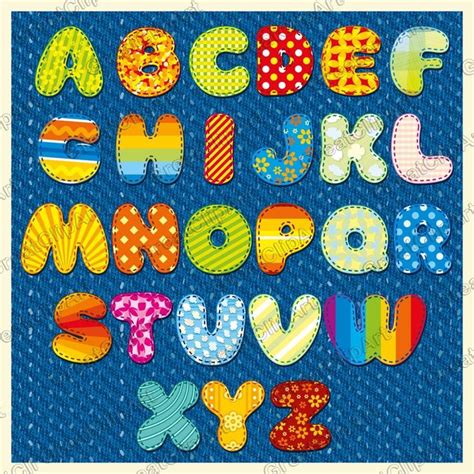 26 Colorful Alphabet Letters Colorful Letters Rainbow Alphabet