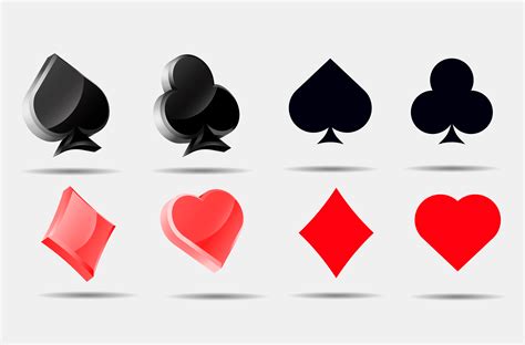 Playing Cards Suits Set 1234282 Vector Art At Vecteezy