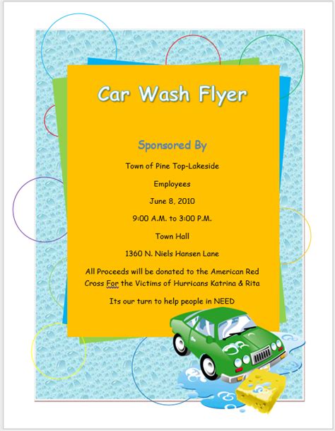 car wash flyer template word templates
